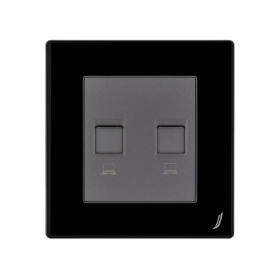 Picture of Double Computer Socket - Black