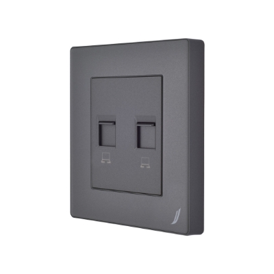 Picture of Double Computer Socket - Grey