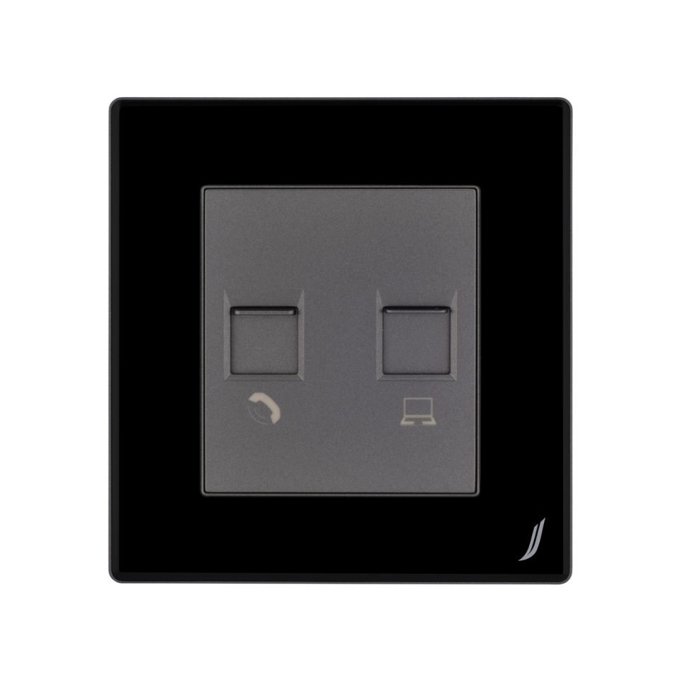 Picture of Telephone & Computer Socket - Black