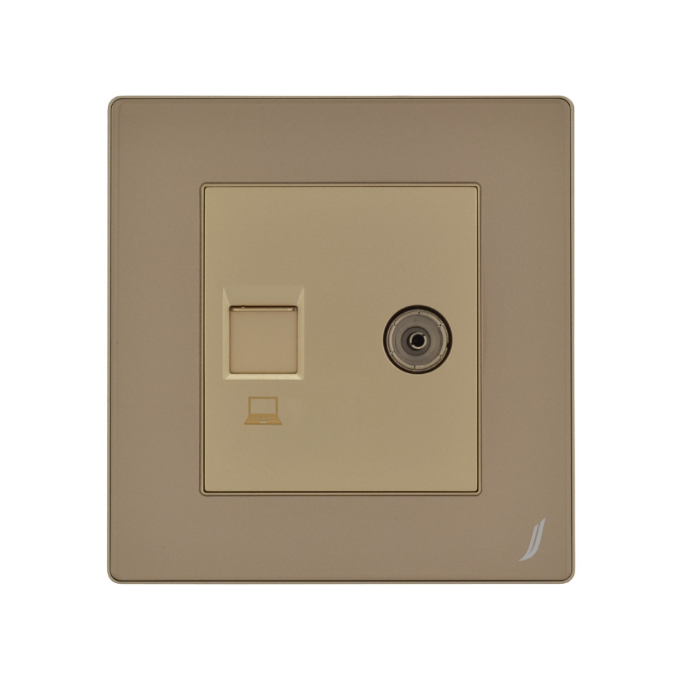 Picture of Television & Computer Socket - Gold