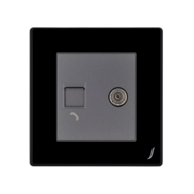 Picture of Television & Telephone Socket - Black