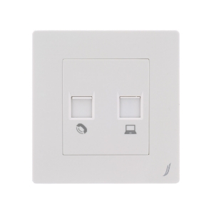 Picture of Telephone & Computer Socket - White