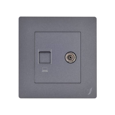 Picture of Television & Computer Socket - Grey