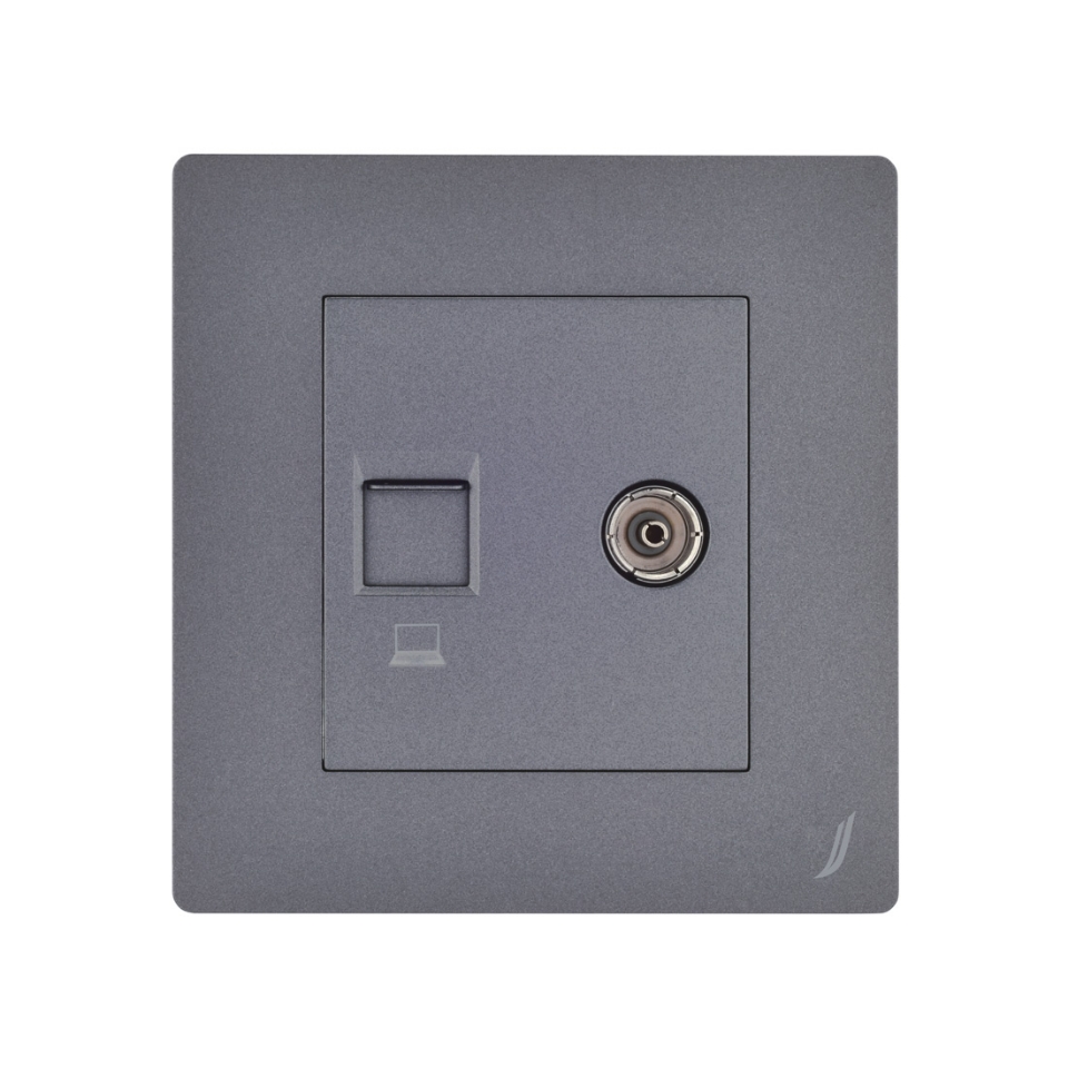 Picture of Television & Computer Socket - Grey