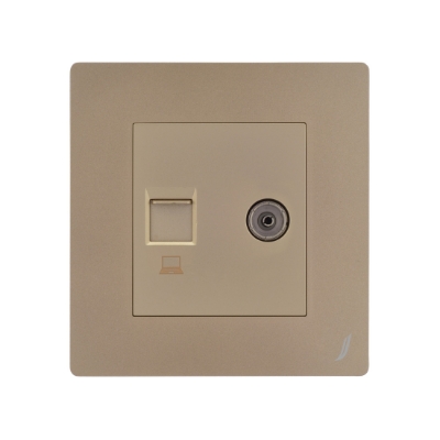 Picture of Television & Computer Socket - Gold