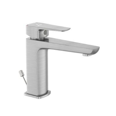 Picture of Single Lever Basin Mixer with Popup Waste -  Stainless Steel