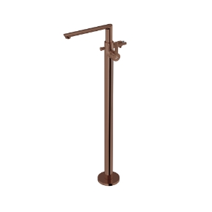 Picture of Exposed Parts of Floor Mounted Single Lever Bath Mixer - Blush Gold Bright PVD