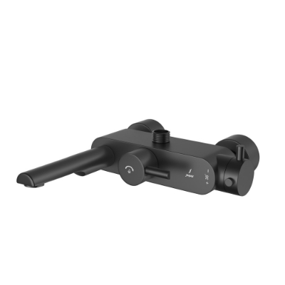 Picture of Exposed Thermostatic Bath & Shower Mixer - Black Matt