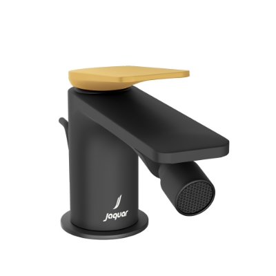 Picture of Single Lever 1-Hole Bidet Mixer - Lever: Gold Matt PVD | Body: Black Matt