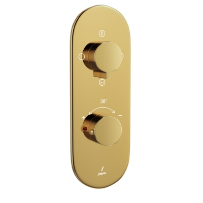 Picture of Aquamax Thermostatic Shower Mixer With 3-Way Diverter - Gold Bright PVD