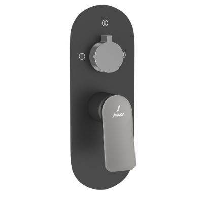 Picture of Aquamax Exposed Part Kit of Single Lever Shower Mixer with 3-way diverter - Lever: Black Chrome | Body: Black Matt