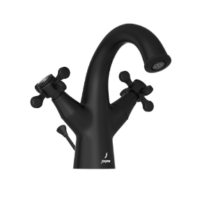 Picture of Central Hole Basin Mixer with Popup Waste System - Black Matt