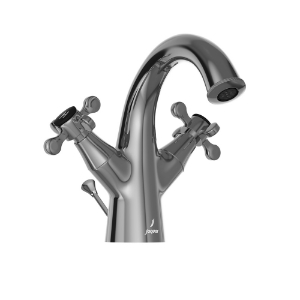 Picture of Central Hole Basin Mixer with Popup Waste System - Black chrome