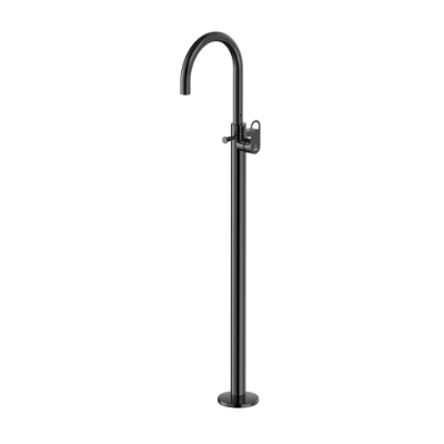 Picture of Exposed Parts of Floor Mounted Single Lever Bath Mixer - Black Chrome