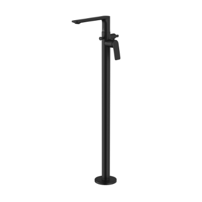 Picture of Exposed Parts of Floor Mounted Single Lever Bath Mixer - Black Matt