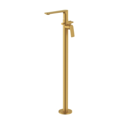 Picture of Exposed Parts of Floor Mounted Single Lever Bath Mixer - Gold Matt PVD