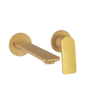 Picture of Exposed Parts kit of Single Lever Basin Mixer Wall Mounted - Lever: Gold Bright PVD | Body: Gold Matt PVD