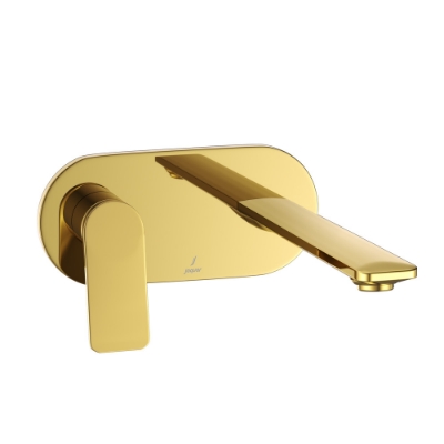 Picture of Exposed Part Kit of Left Hand Side Operated Single Lever Basin Mixer - Gold Bright PVD