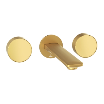 Picture of Exposed Part Kit of Two Concealed Stop Cocks - Lever: Gold Bright PVD | Body: Gold Matt PVD