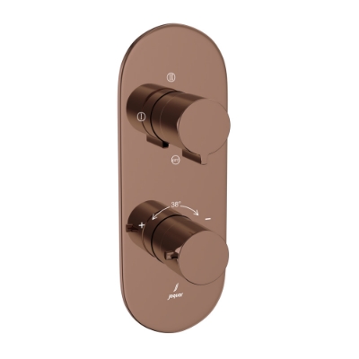Picture of Aquamax Thermostatic Shower Mixer With 3-Way Diverter - Blush Gold Bright PVD