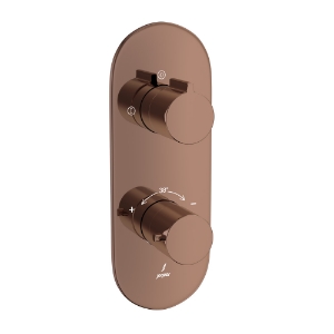 Picture of Aquamax Exposed Part Kit of Thermostatic Shower Mixer with 2-way diverter - Blush Gold PVD