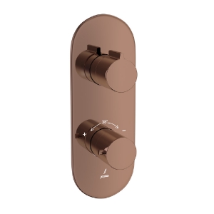 Picture of Aquamax Thermostatic Shower Mixer- Blush Gold PVD