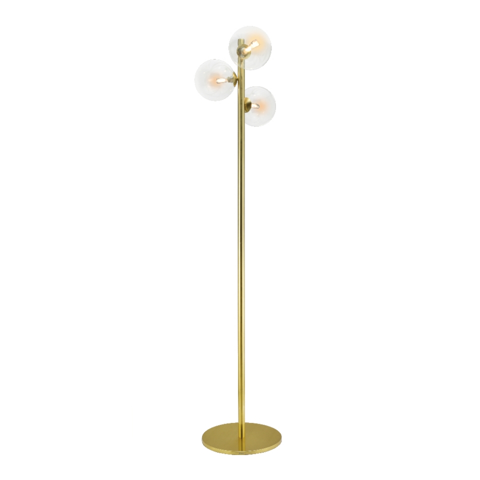 Picture of 3 Lt Clear Glass Ball Floor Lamp 