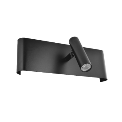 Picture of 1 Lt Black Powder Coated Spot Wall Light 3W 