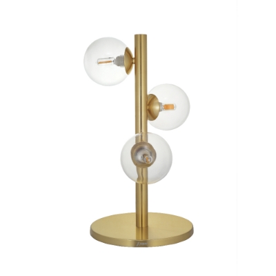Picture of 3 Lt Clear Glass Ball Table Lamp 
