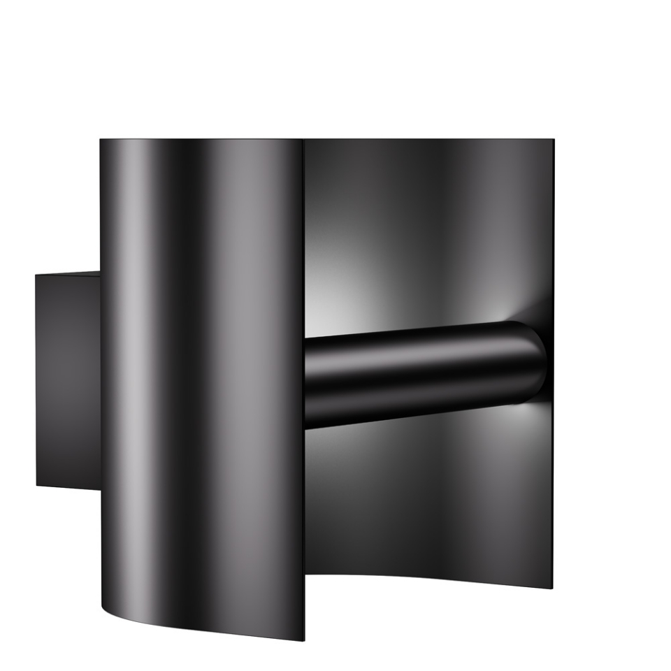 Picture of Light Wall Lamp D Shape with Diffuser in Black Finish