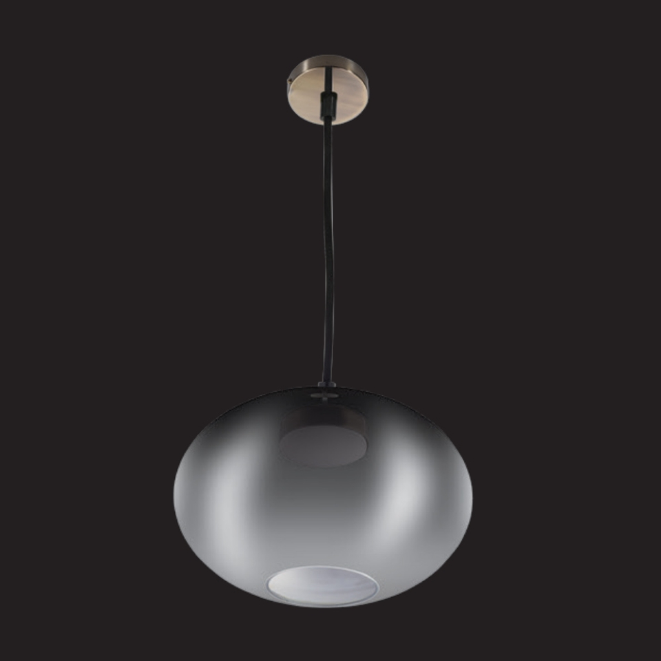Picture of 1 Lt Smoky Glass Pendant