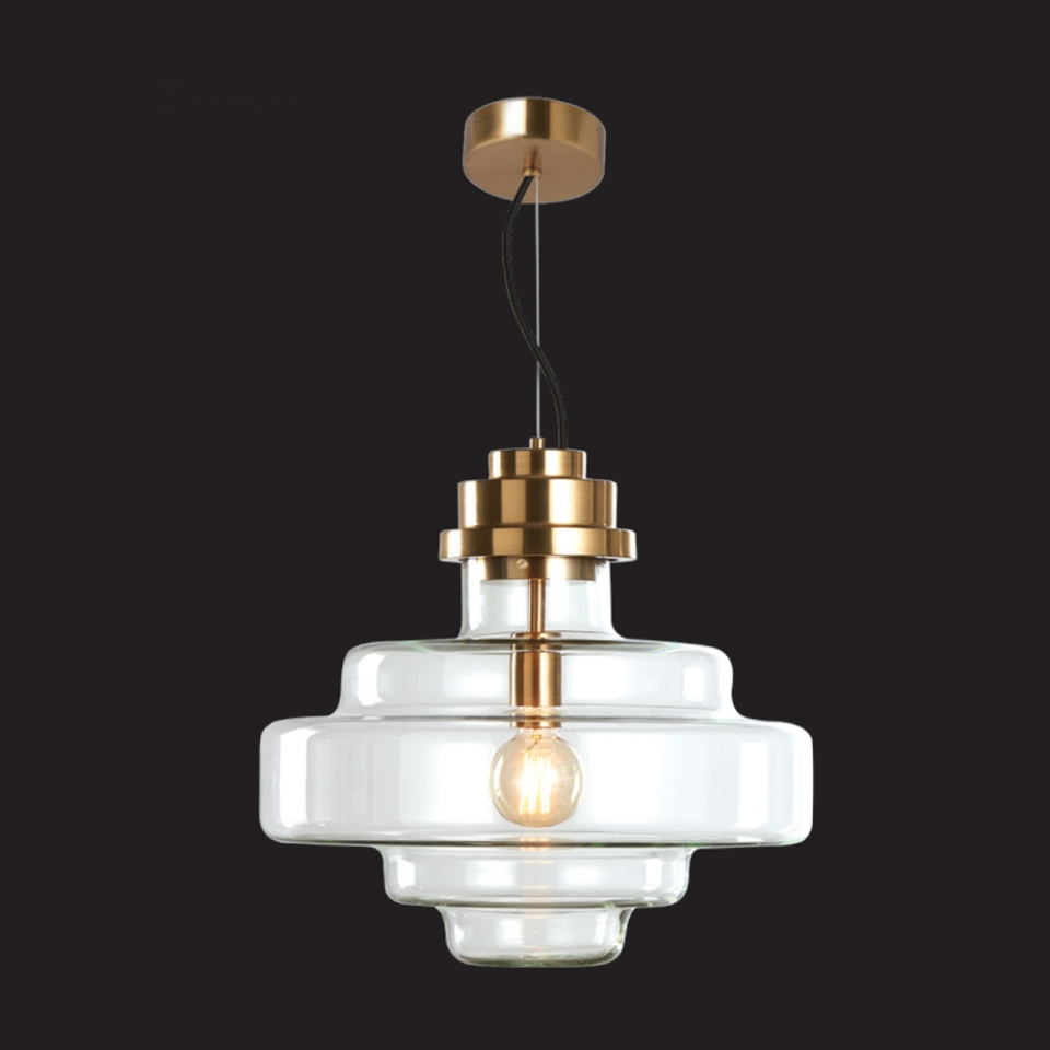 Picture of 1 Light Clear Glass Pendant Light