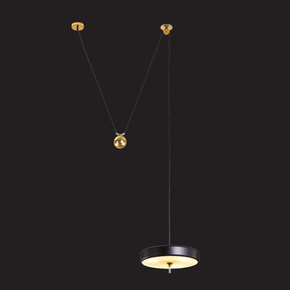 Picture of 3 Light frosted glass pendant