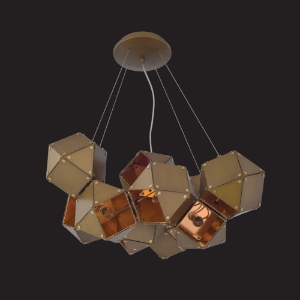 Picture of 5 Light Aluminium Hexagon Pendant