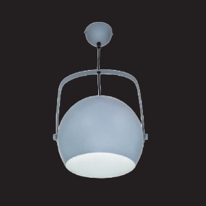 Picture of 1 Light grey bell shaped aluminium pendant