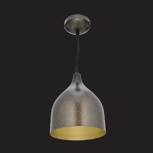 Picture of 1 Light grey powder coated aluminium half round pendant