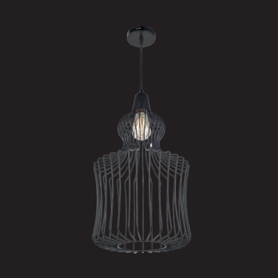 Picture of 1 Light wire mesh pendant black powder coated