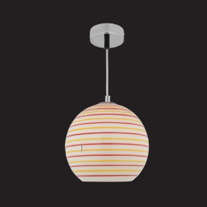 Picture of 1 Light red wave globe pendant