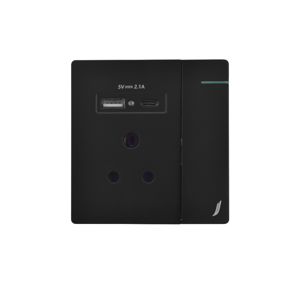 Picture of 6A+USB+Type C Three Pin Socket