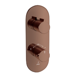 Picture of Aquamax Thermostatic Shower Mixer- Blush Gold Bright PVD